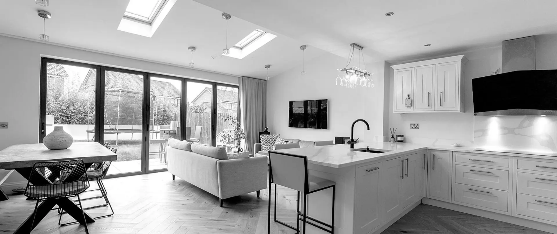 Kitchen extensions and open concept layouts by HZ Builders LLC in New Jersey